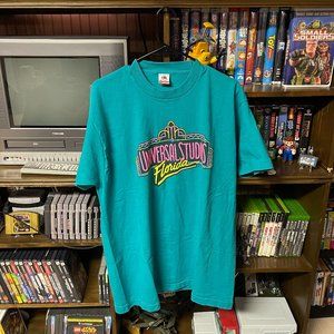 Universal Studios Florida Mens XL Shirt Blue Vintage 90s Single Stitched USA